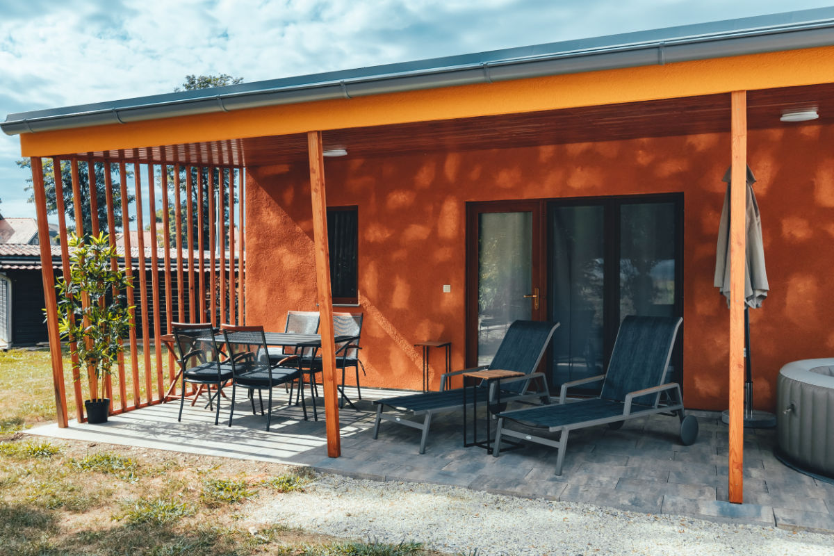 Mobilheim mit Sauna